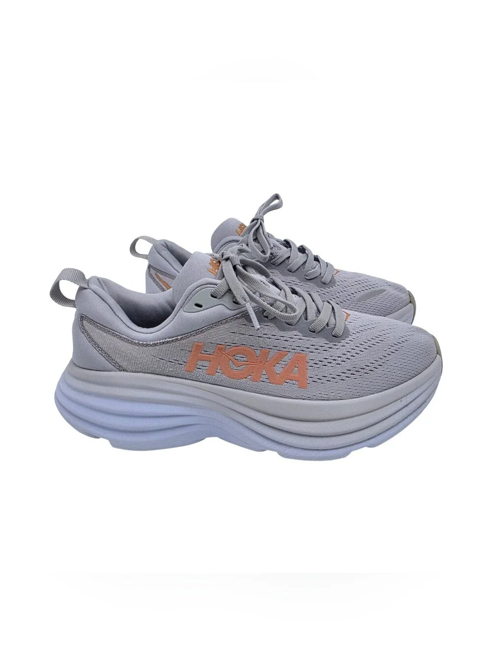 HOKA Women's Bondi 8 Running Shoes Harbor Mist Lunar Rock 6.5